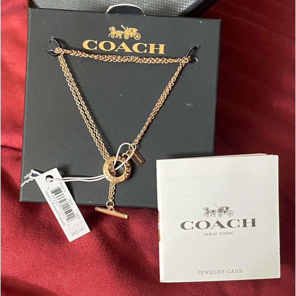 COACH 🎀🎀Open Circle Double Strand Toggle Bracelet 🎀🎀 NWT